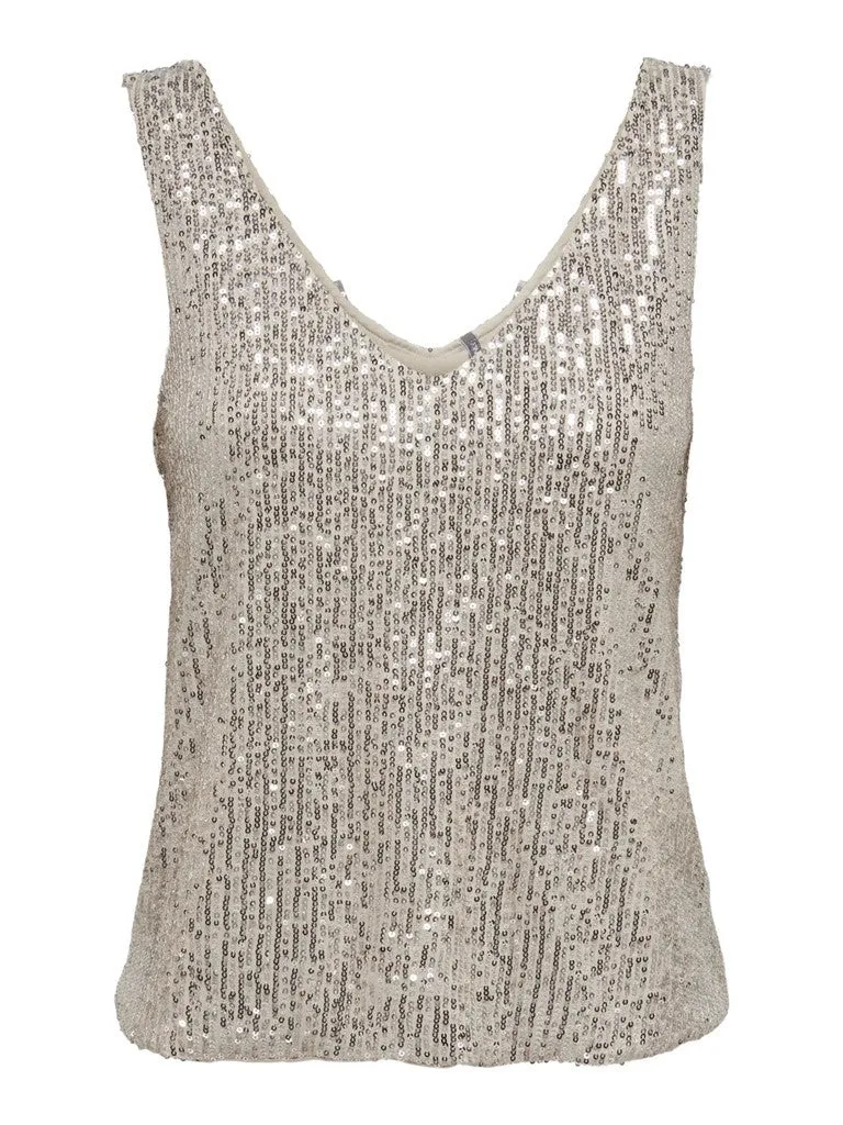 Logan Sleeveless Sequin Top