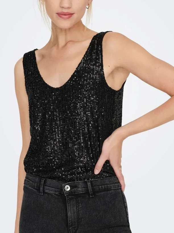 Logan Sleeveless Sequin Top