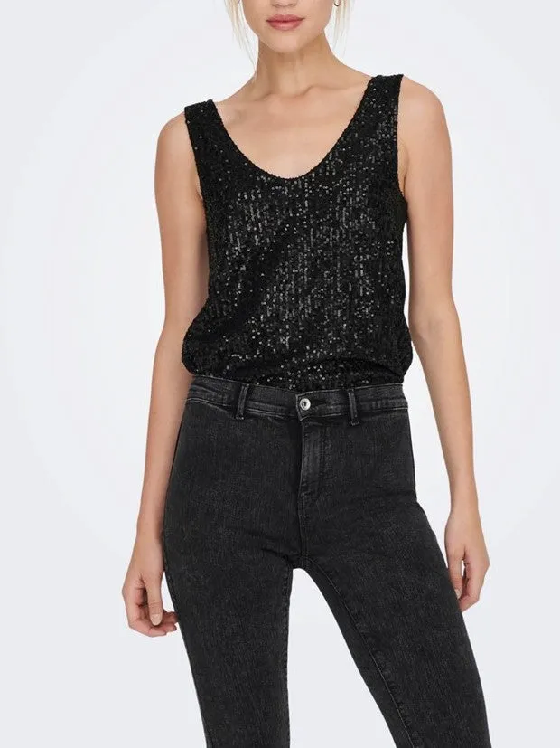 Logan Sleeveless Sequin Top