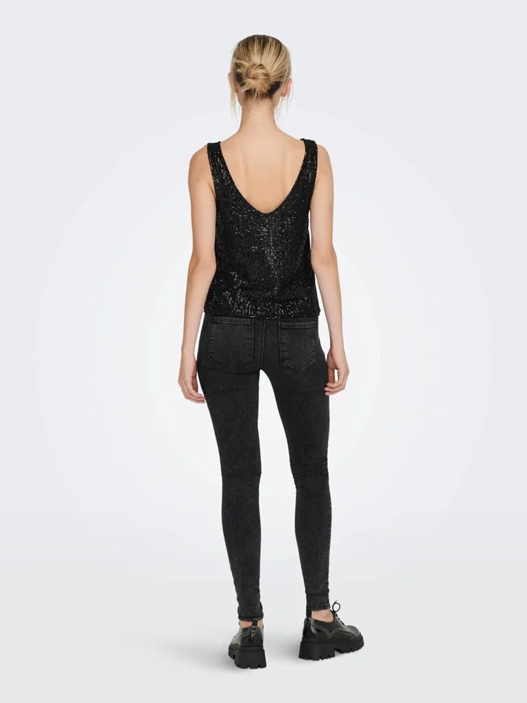 Logan Sleeveless Sequin Top