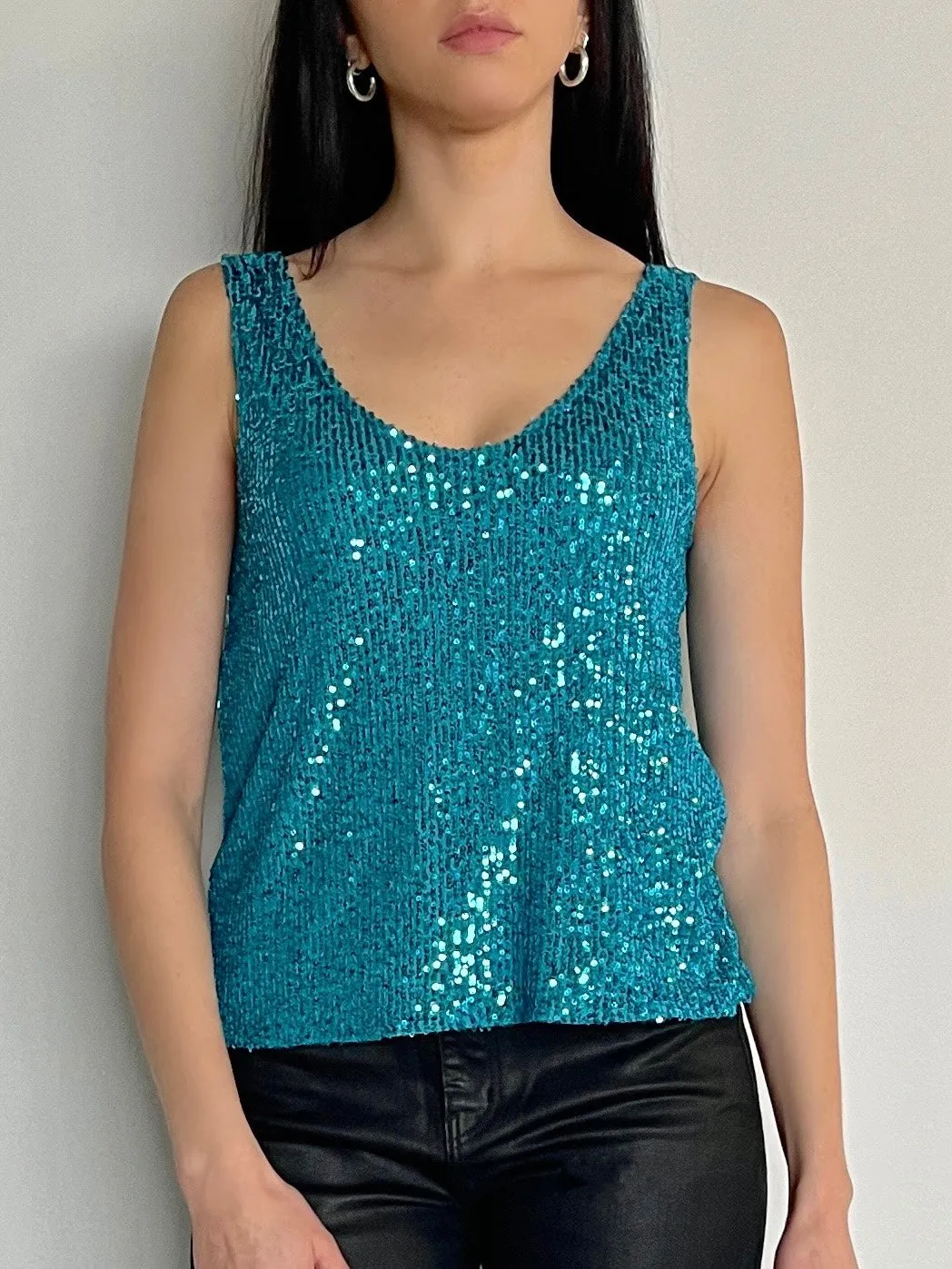 Logan Sleeveless Sequin Top