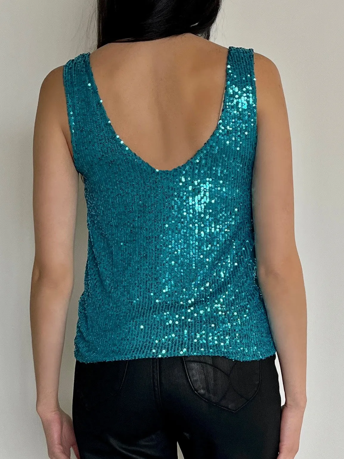 Logan Sleeveless Sequin Top