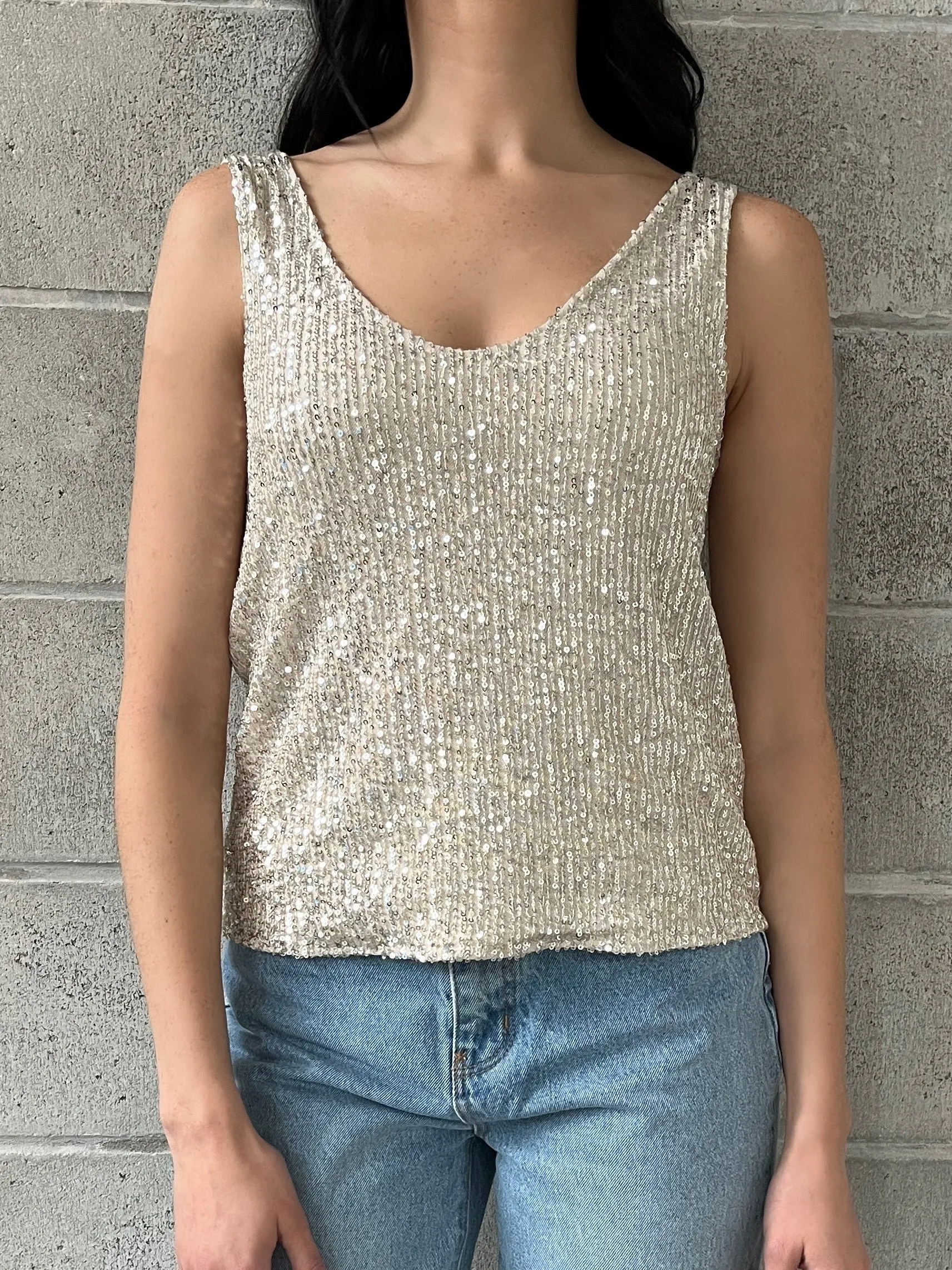 Logan Sleeveless Sequin Top