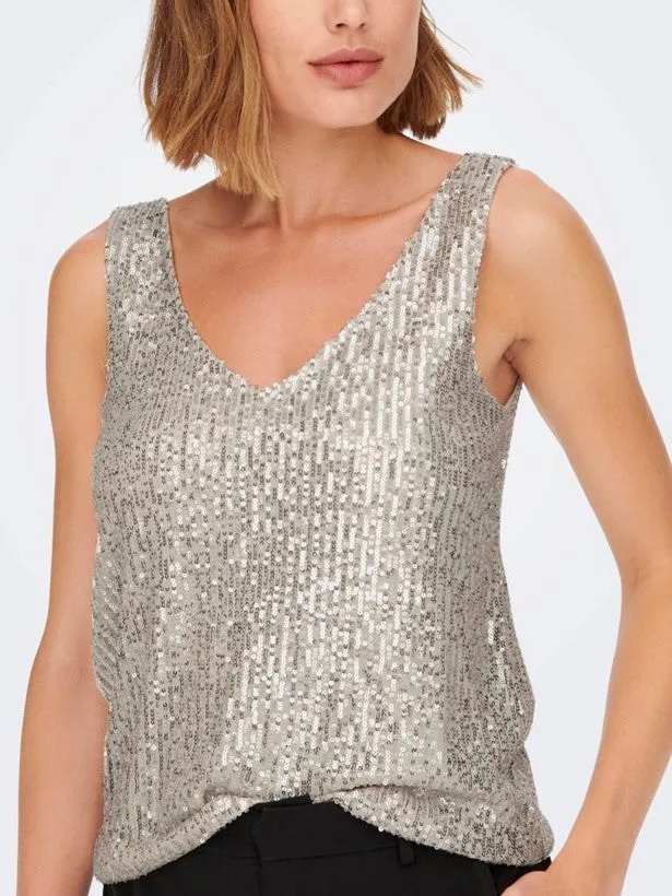 Logan Sleeveless Sequin Top