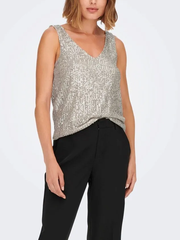 Logan Sleeveless Sequin Top