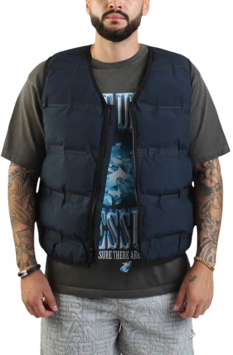 Embossed Puffer Vest by PAPER PLANES