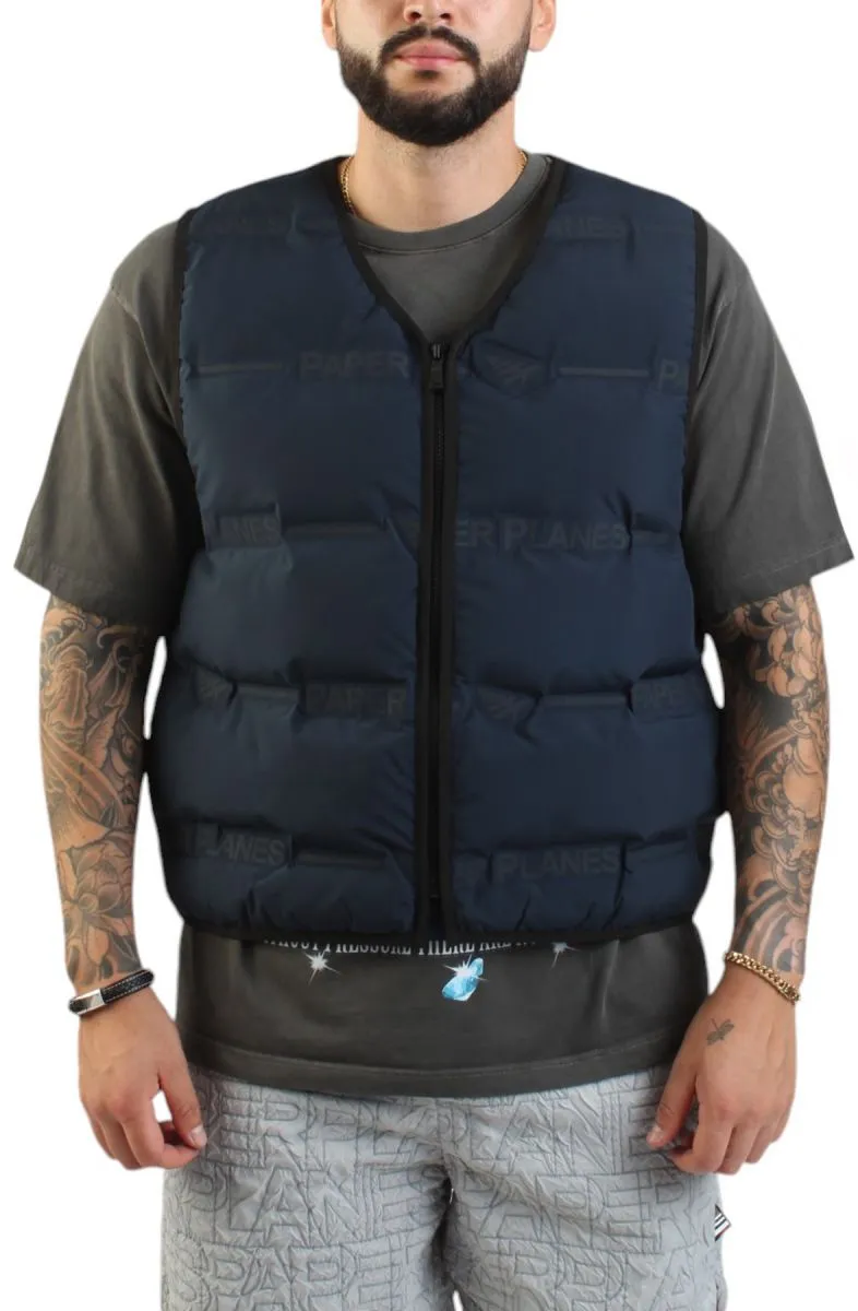 Embossed Puffer Vest by PAPER PLANES