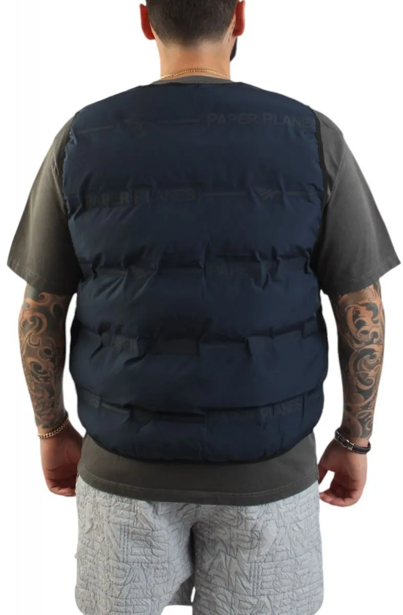 Embossed Puffer Vest by PAPER PLANES