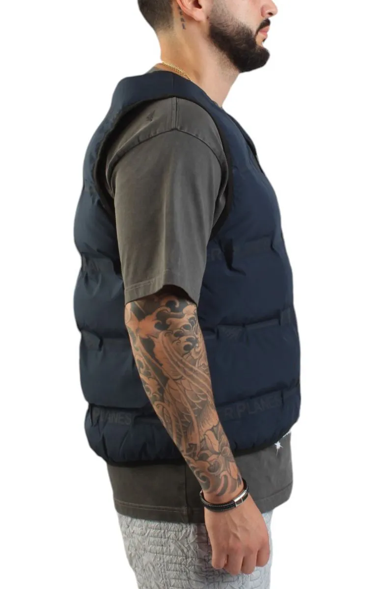 Embossed Puffer Vest by PAPER PLANES