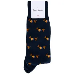 Dog In Jumper Patterned Socks Navy by Paul Smith Accessories