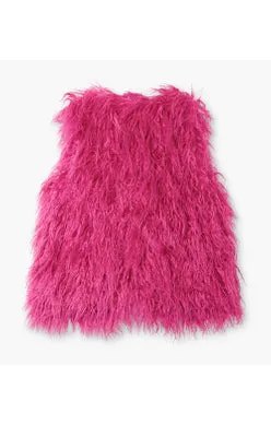 Pink Faux Fur Vest