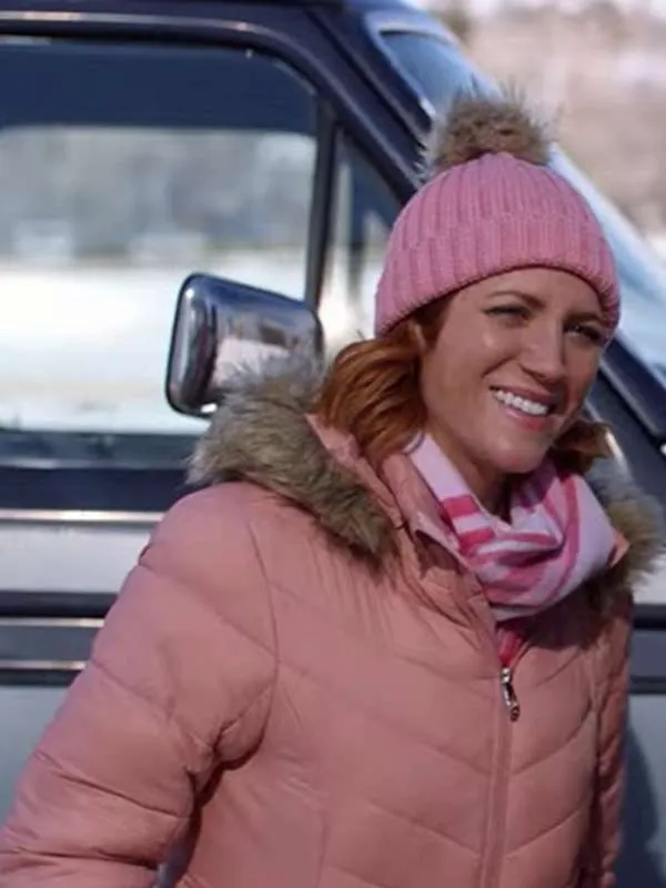 Brittany Snow Christmas Pink Puffer Jacket