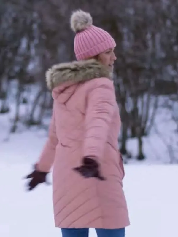 Brittany Snow Christmas Pink Puffer Jacket