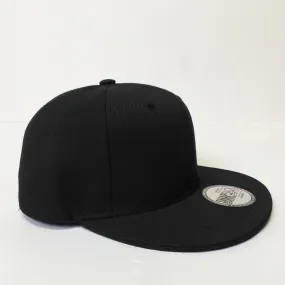 Classic 5 Panel Snapback Cap in Black