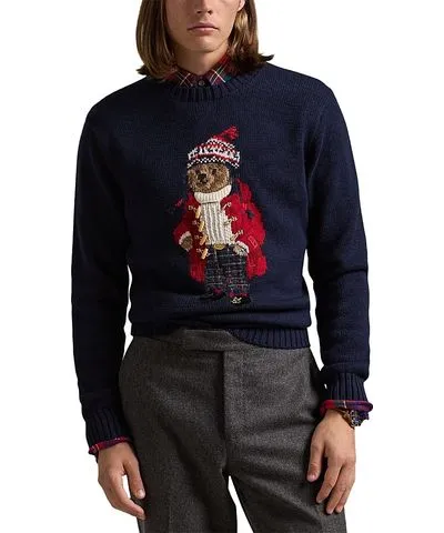 Polo Ralph Lauren Cotton Cashmere Sweater Featuring Polo Bear Design