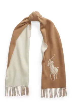 Polo Ralph Lauren Beige Wool Scarf Smooth 455954331