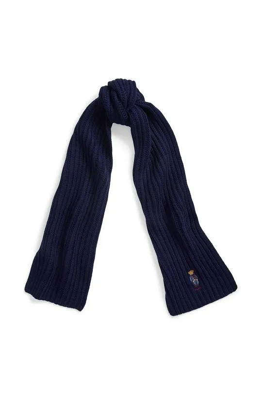 Polo Ralph Lauren Blue Wool Scarf Smooth 455931877