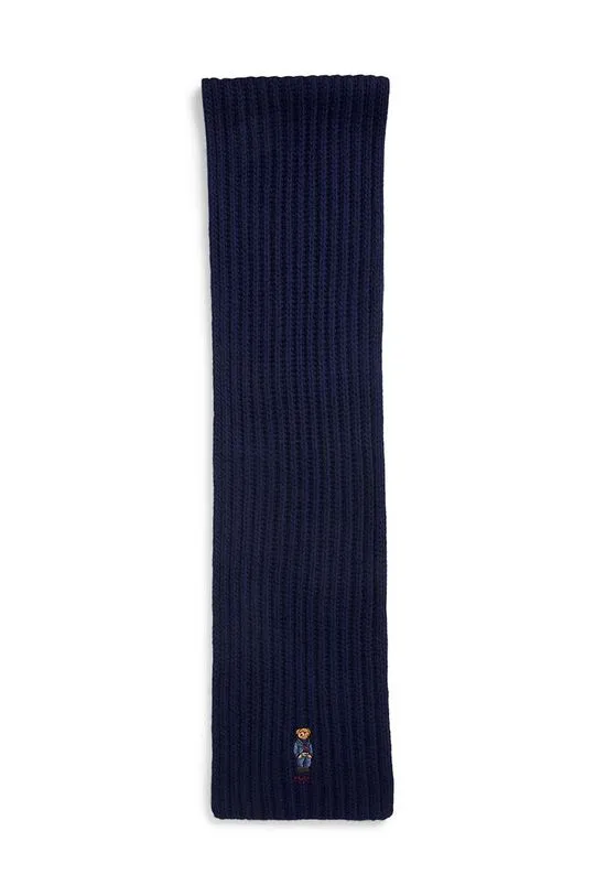 Polo Ralph Lauren Blue Wool Scarf Smooth 455931877