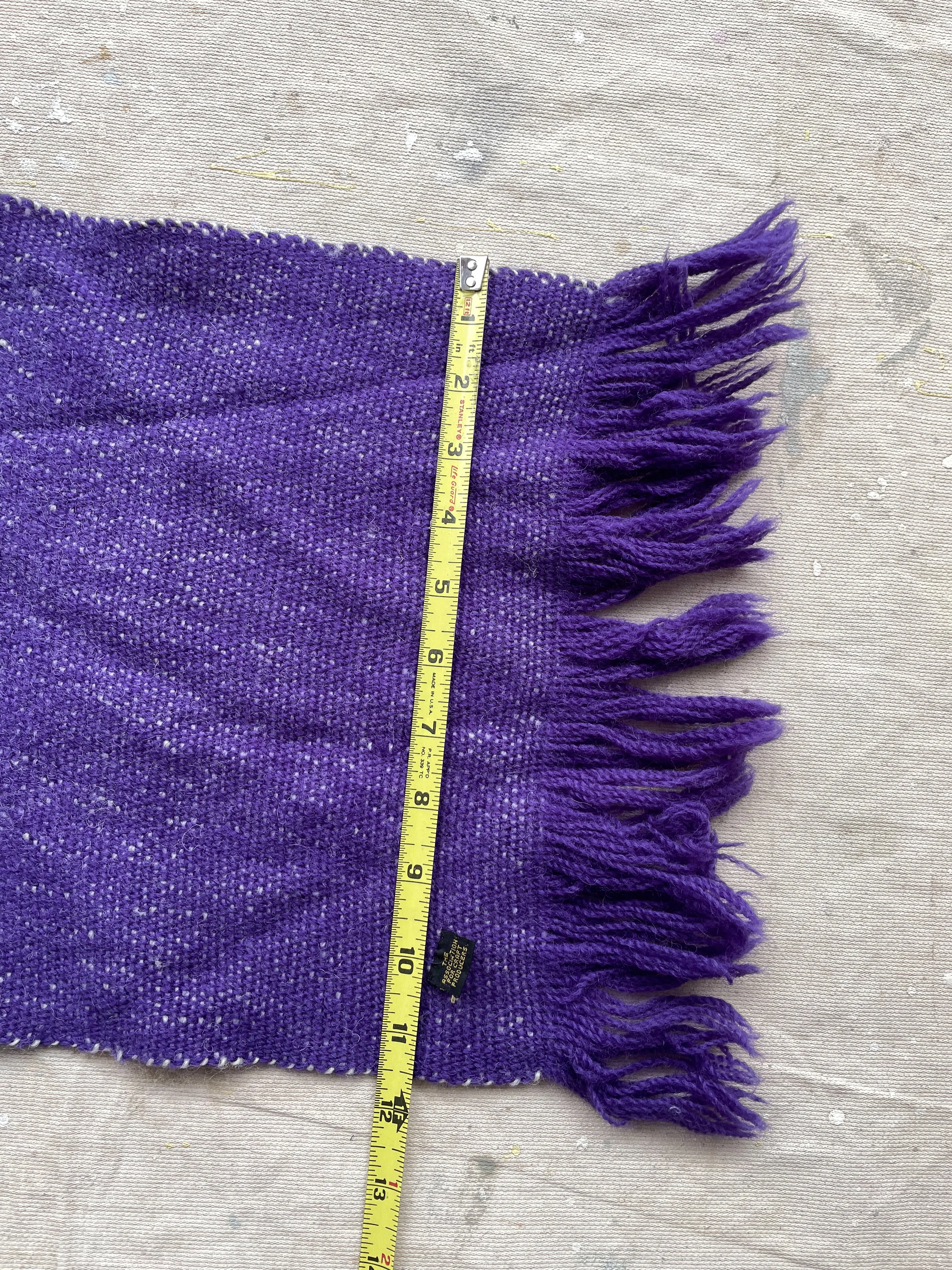 Purple Handmade Wool Scarf