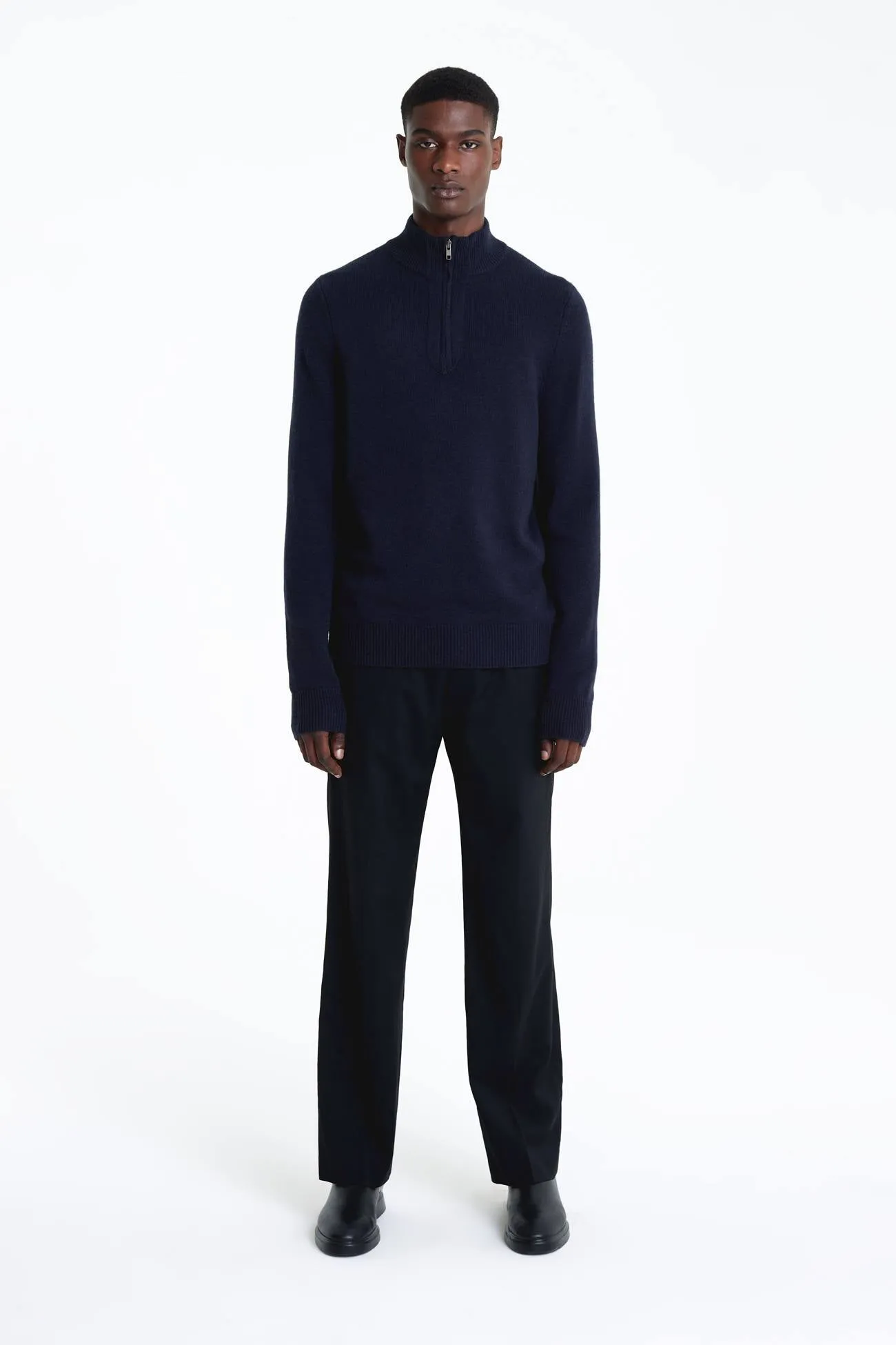 Quarter-Zip Cashmere Sweater,