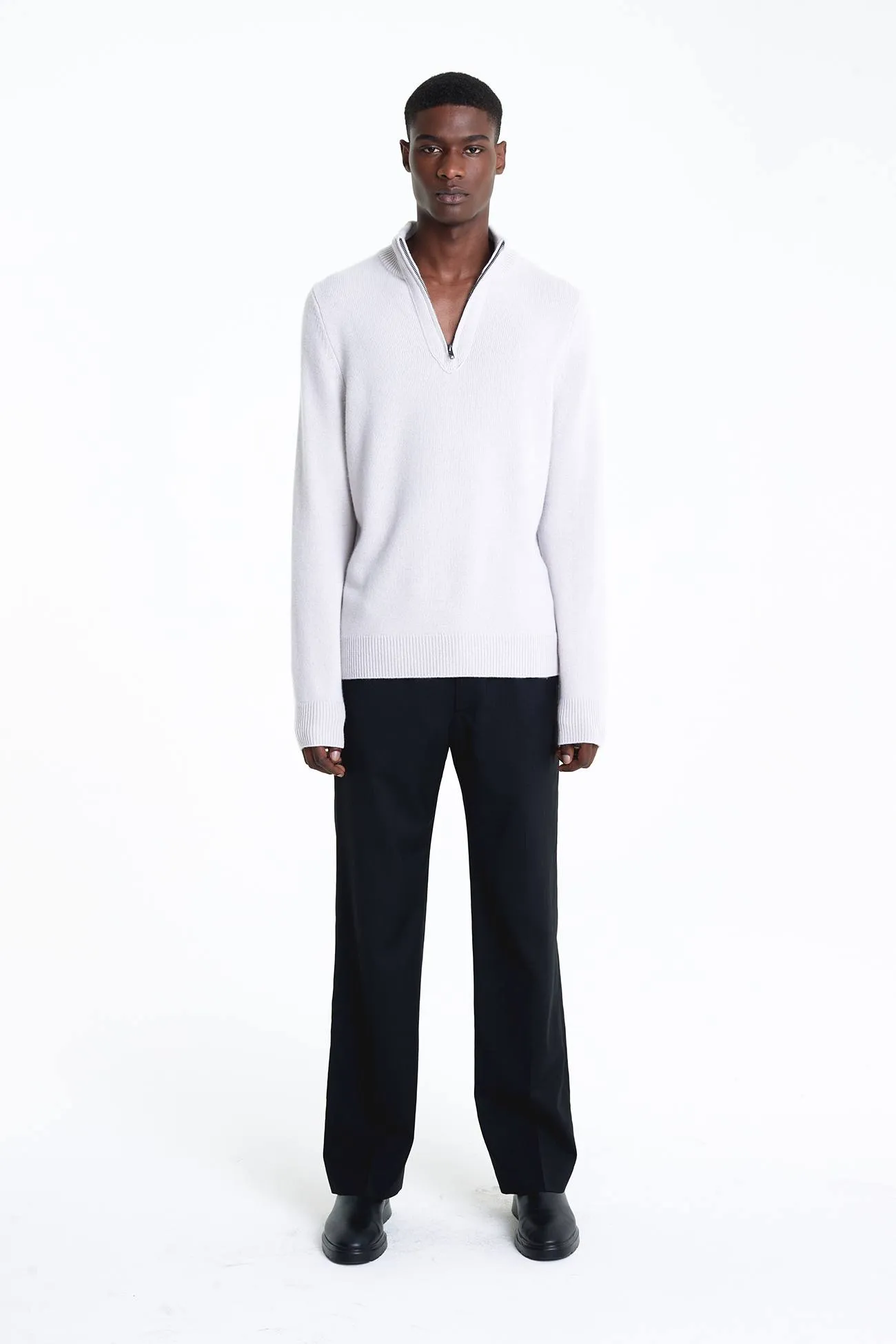 Quarter-Zip Cashmere Sweater,