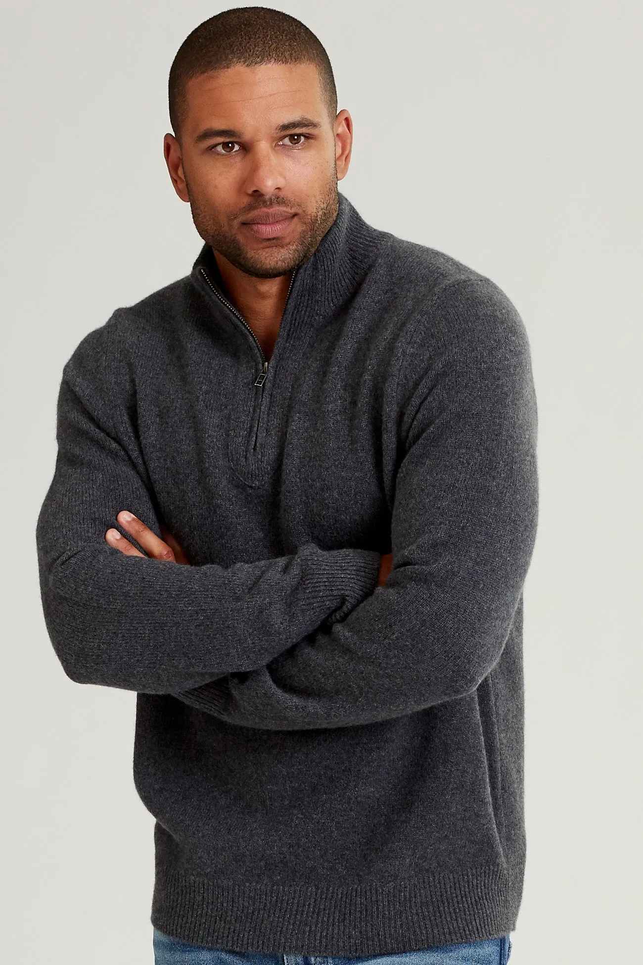 Quarter-Zip Cashmere Sweater,