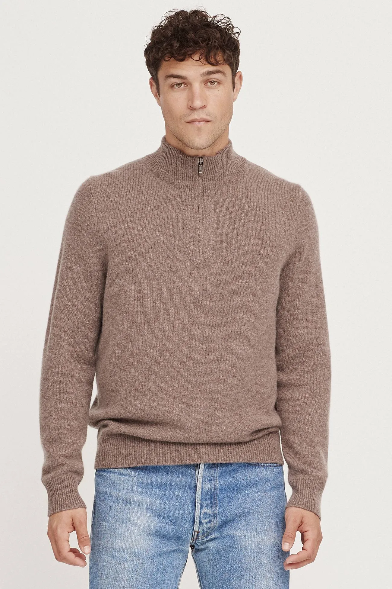 Quarter-Zip Cashmere Sweater,