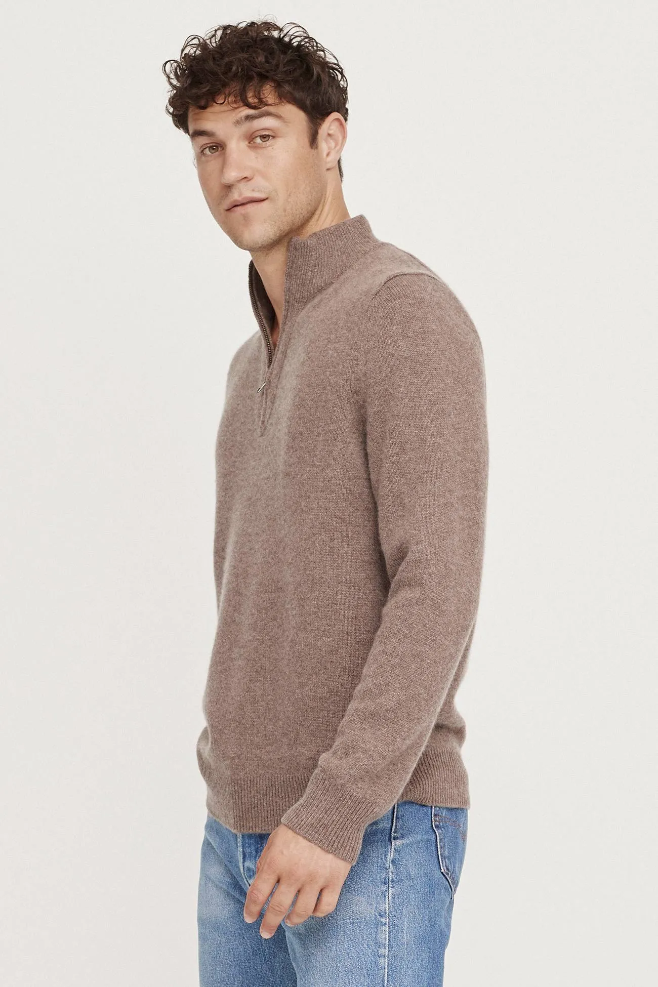 Quarter-Zip Cashmere Sweater,