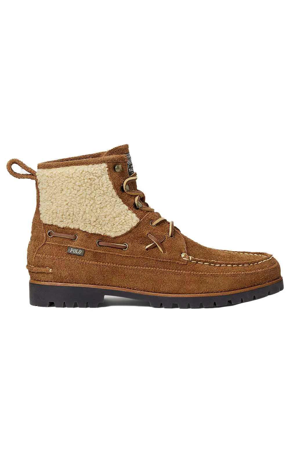 Ranger Mid Suede & Faux-Shearling Boots - Teak)