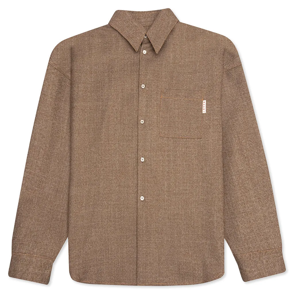 Raw Sienna Woven Boxy Shirt