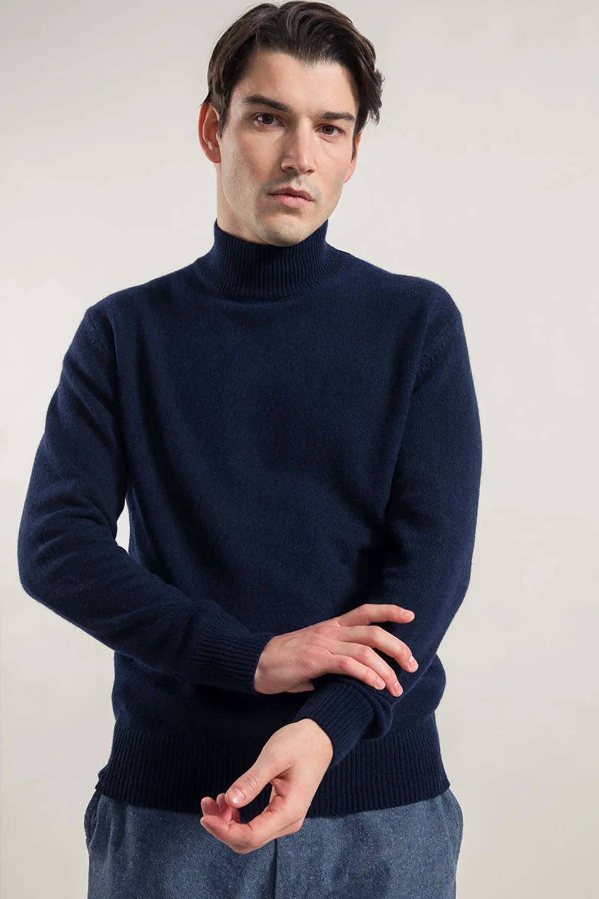 Recycled Navy Cashmere Clemente Sweater