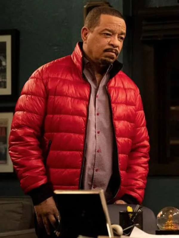 Odafin Tutuola Law and Order SVU Red Puffer Jacket - New American Jackets