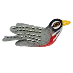 Felt Ornament featuring a Red Robin