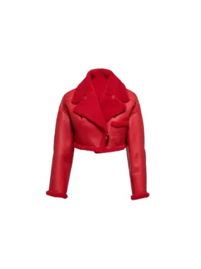 Red Sheepskin Shearling Jacket