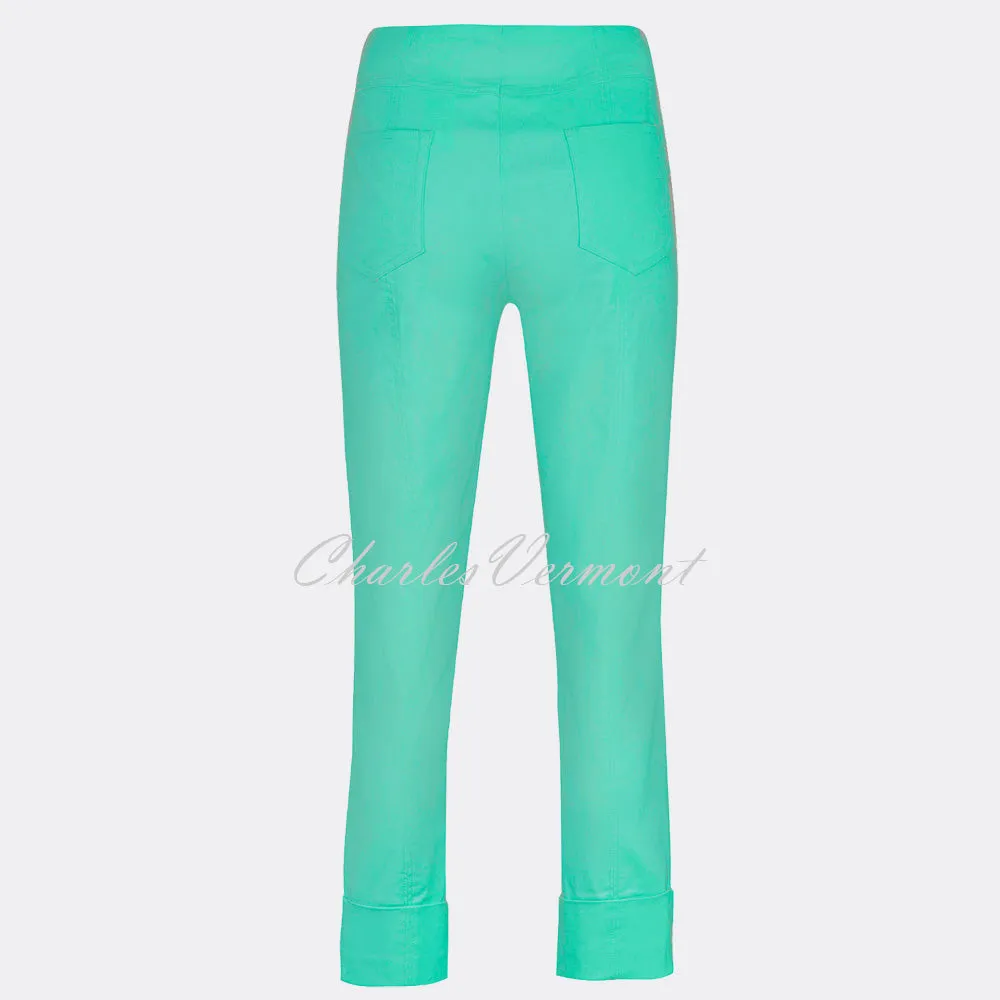 Aqua Green Cropped Trouser Robell Bella 09