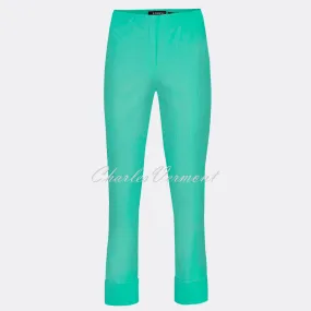 Aqua Green Cropped Trouser Robell Bella 09