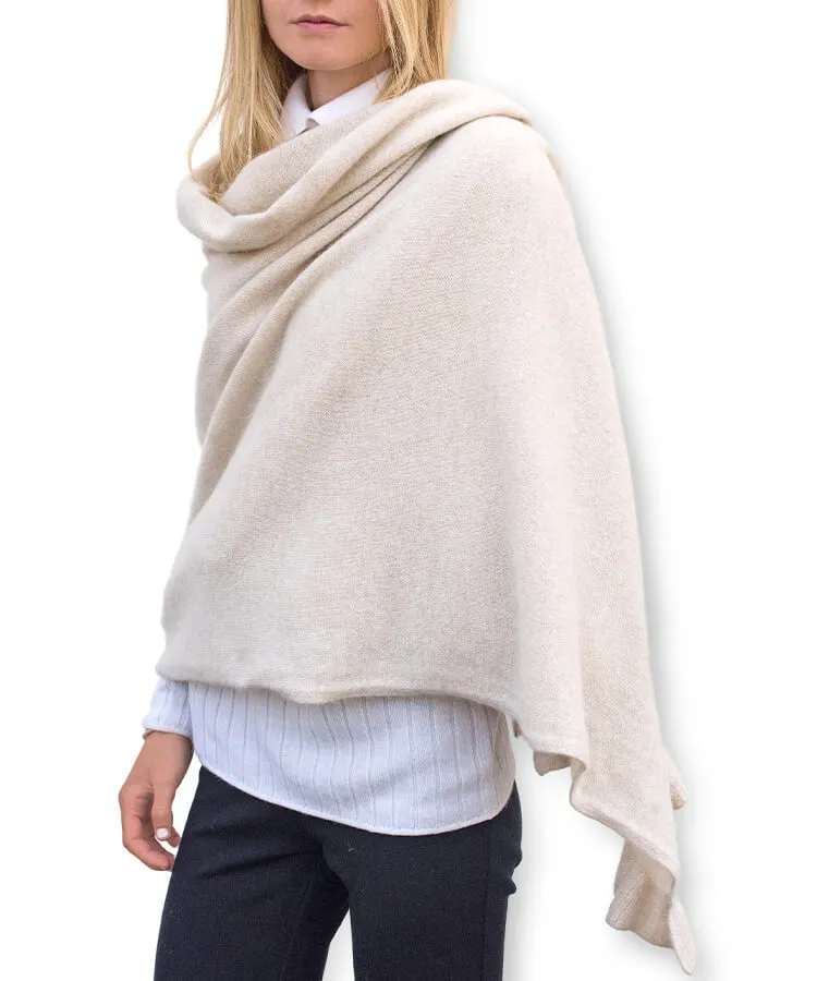 Rouched cape scarf