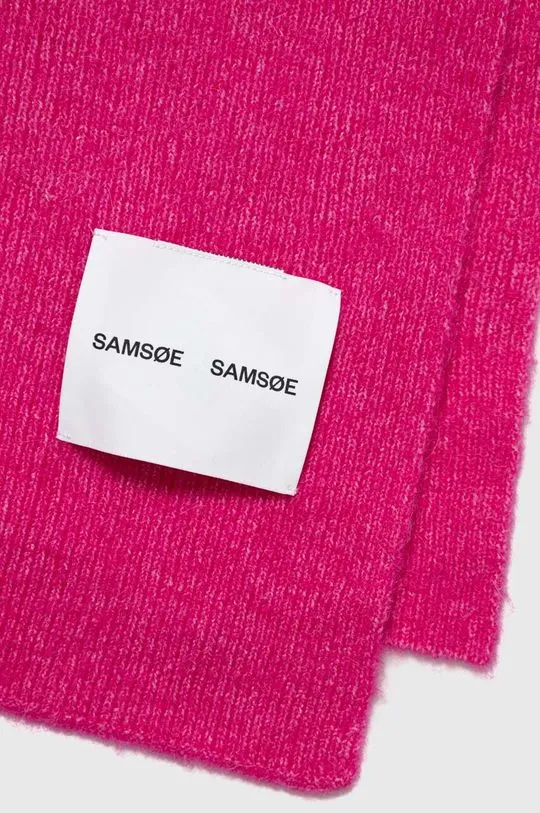 Pink Wool Scarf by Samsoe Samsoe