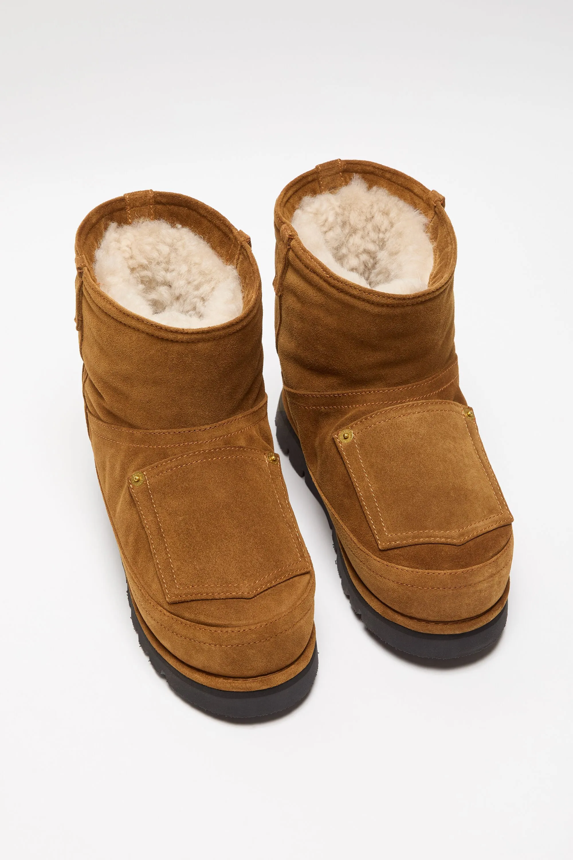 Shearling leather boots