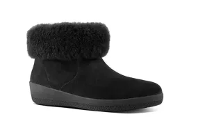 Fitflop Black Shearling Suede Skatebootie