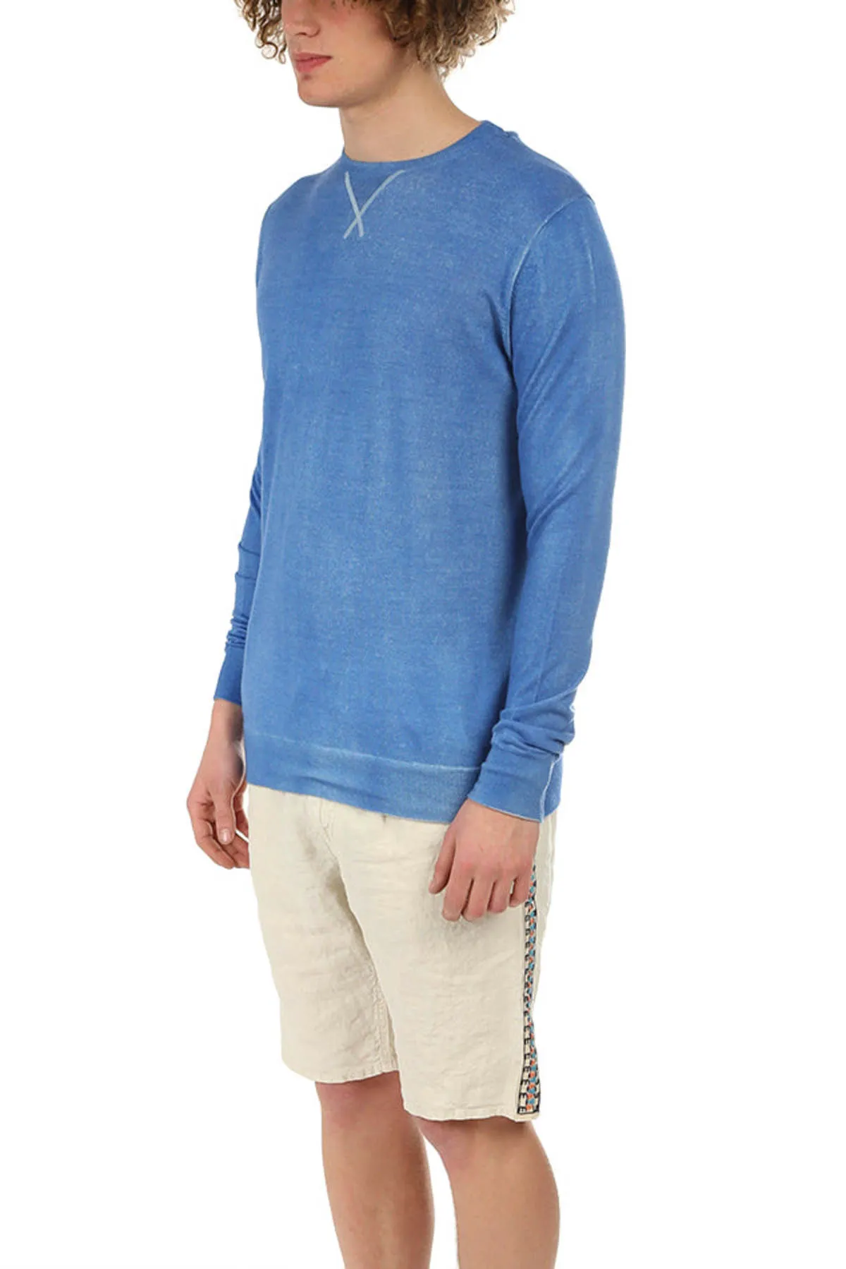 Sky Blue Wool Cashmere Sweater,