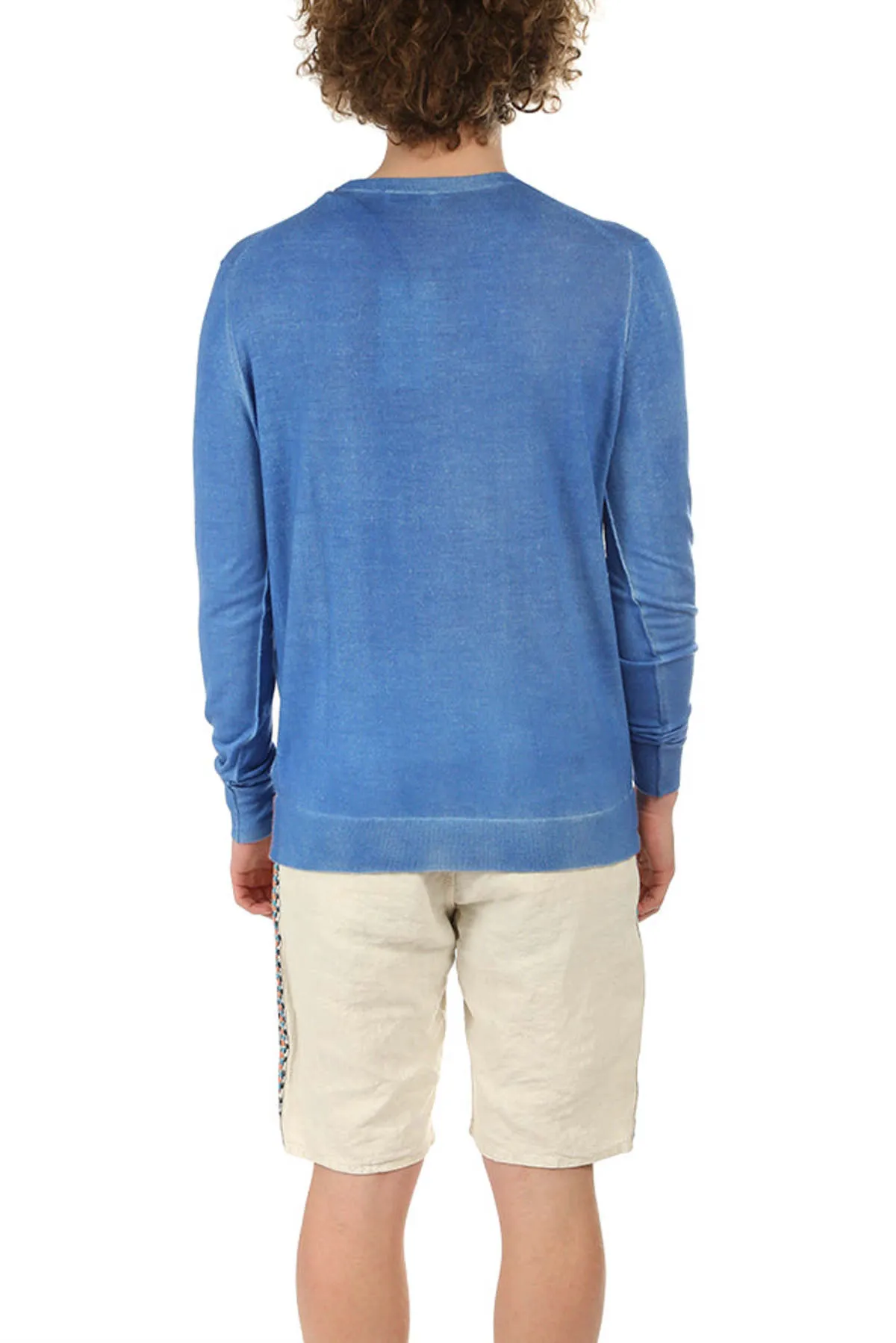 Sky Blue Wool Cashmere Sweater,