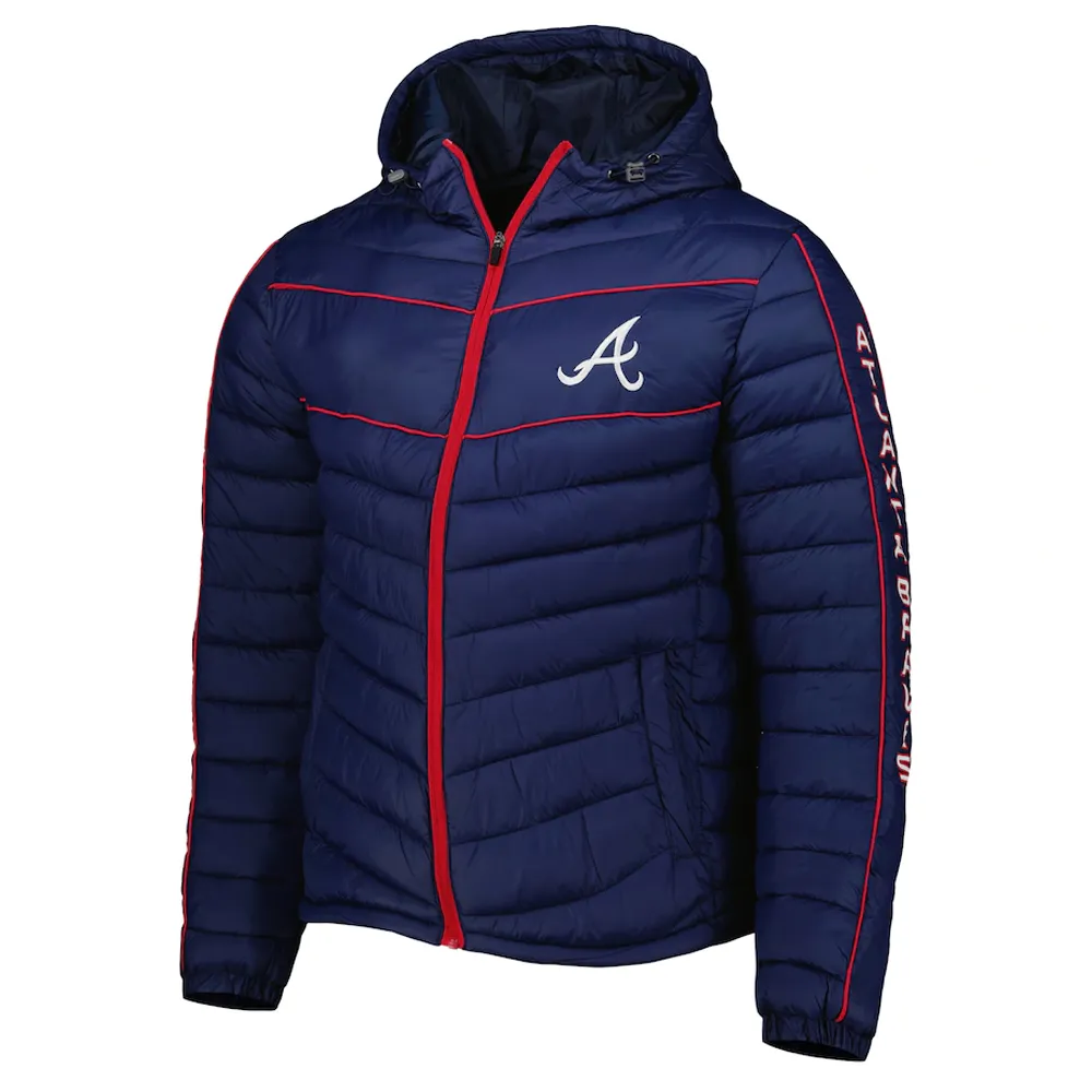 Splitter Soft Down Touch Atlanta Braves Navy Blue Puffer Jacket