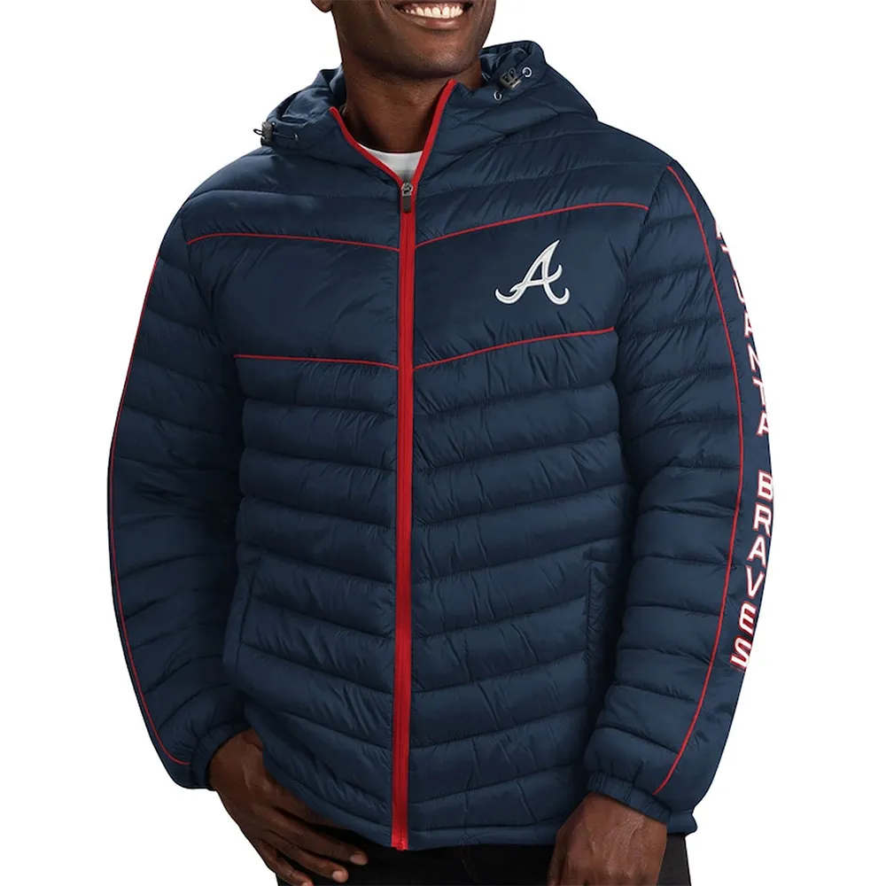 Splitter Soft Down Touch Atlanta Braves Navy Blue Puffer Jacket