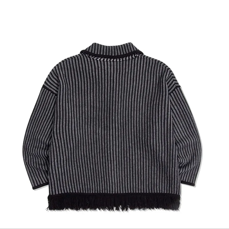 Stripes Unisex Street Style Logo Cardigans