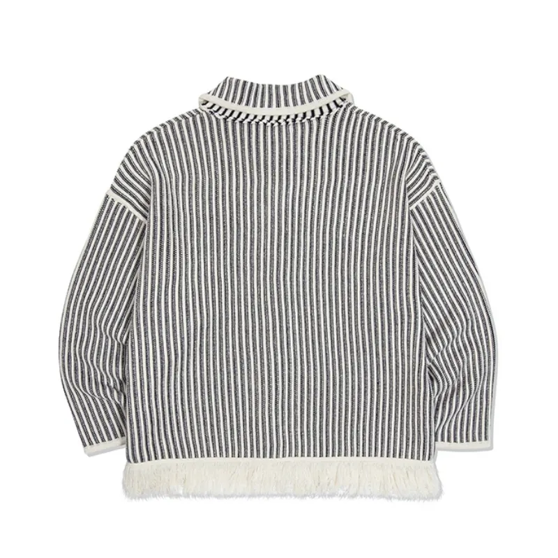 Stripes Unisex Street Style Logo Cardigans