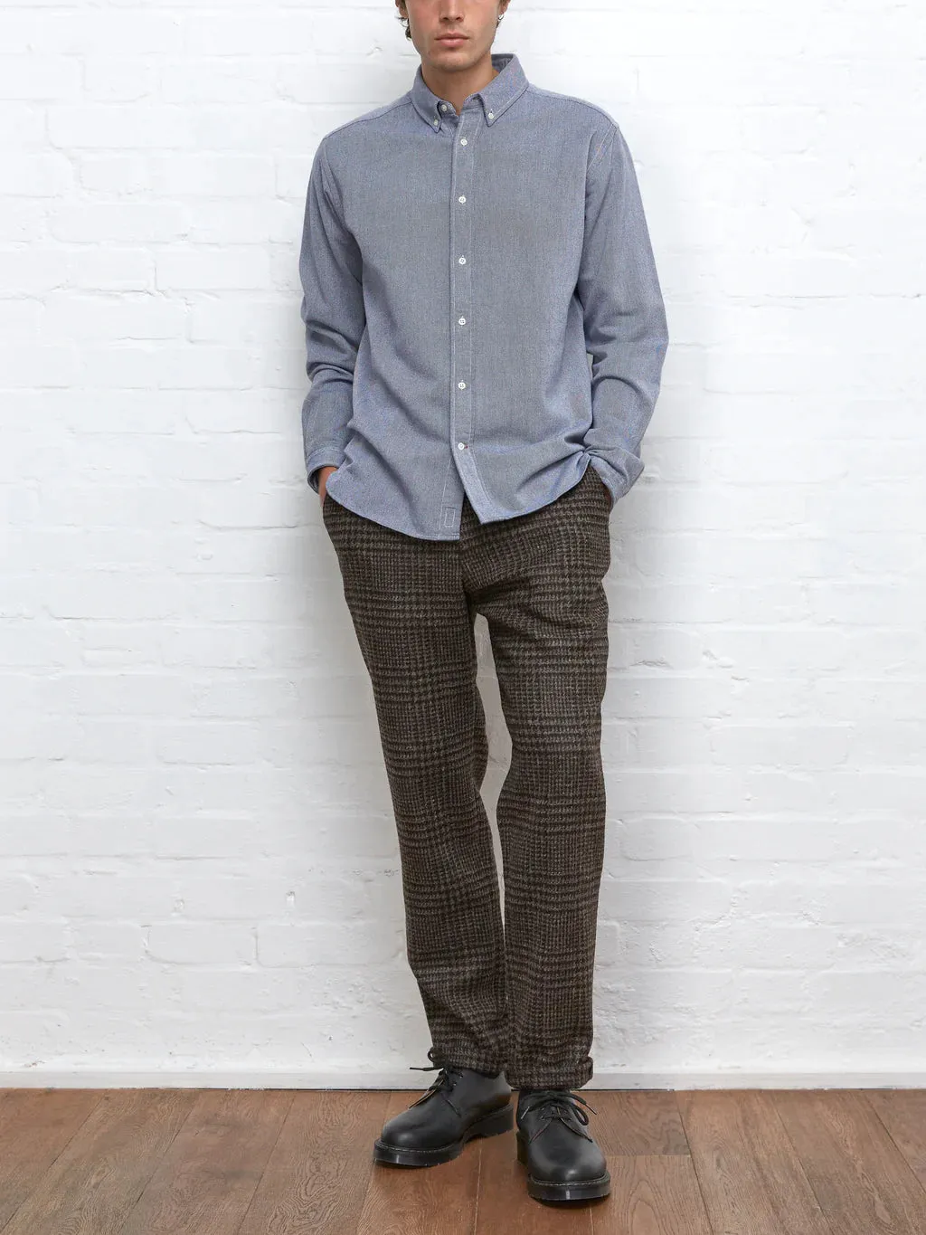 Mitchell Blue Oliver Spencer Brook Shirt