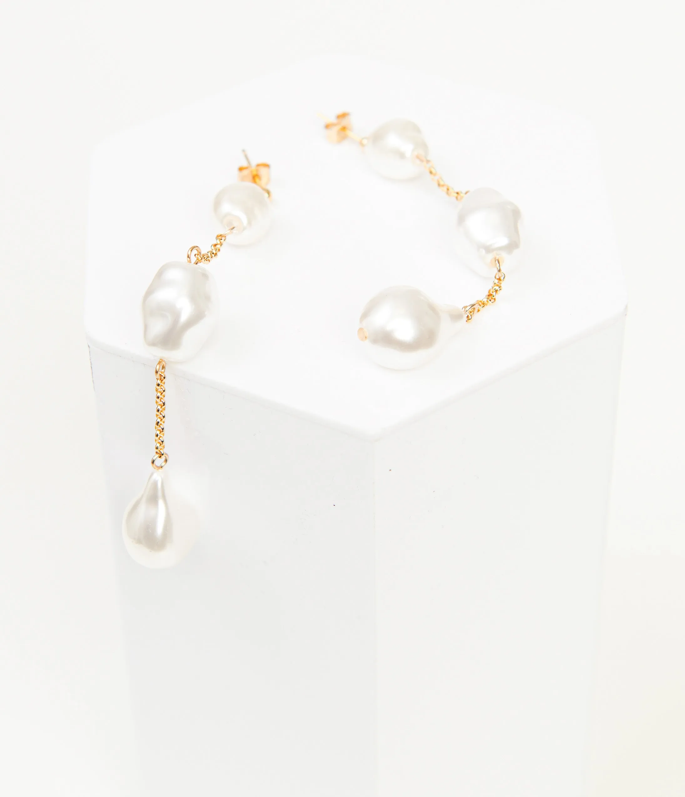 Pearl Drop Earrings Tiered