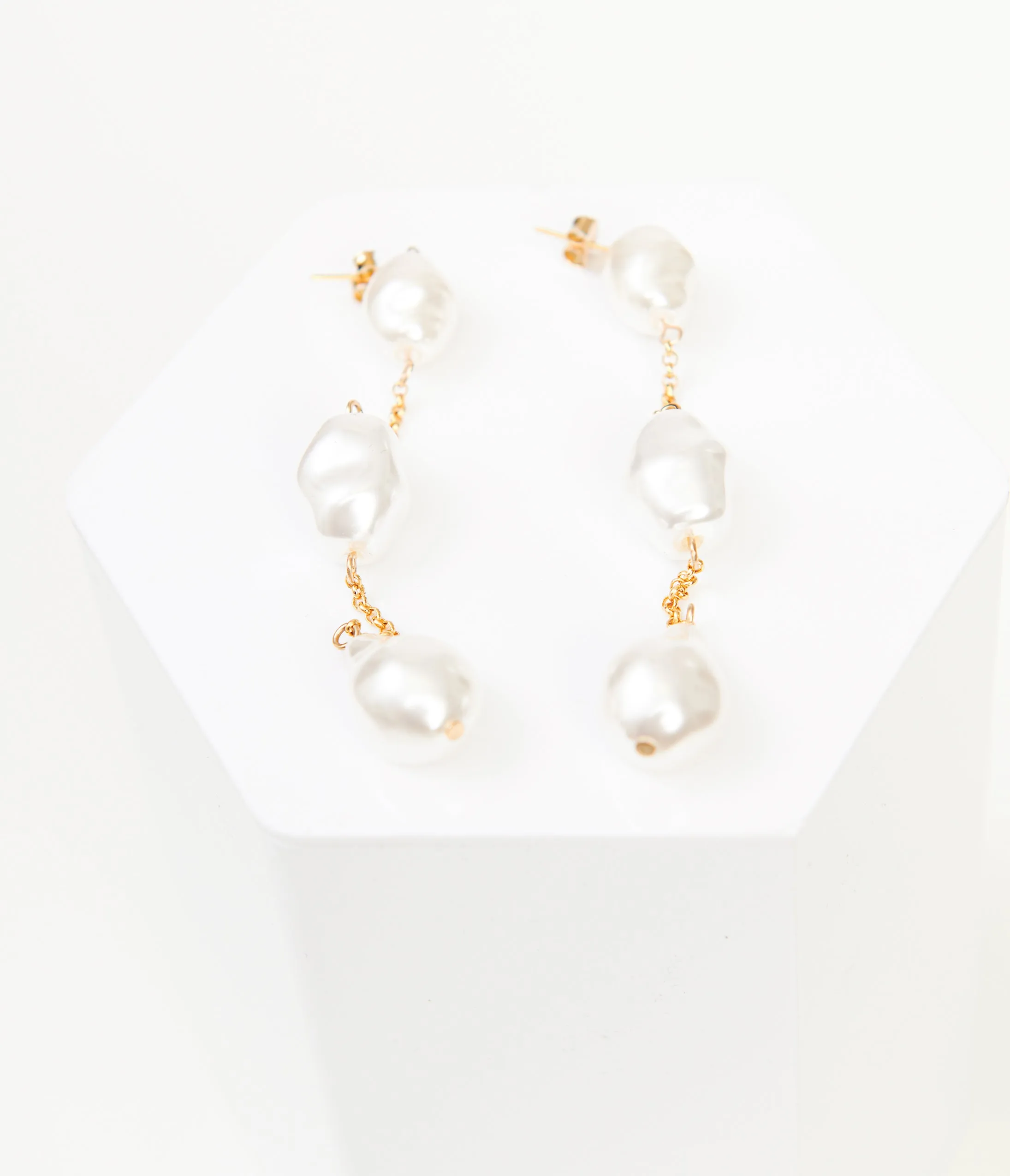 Pearl Drop Earrings Tiered