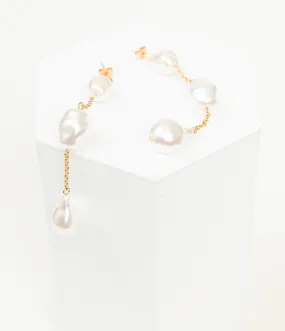 Pearl Drop Earrings Tiered